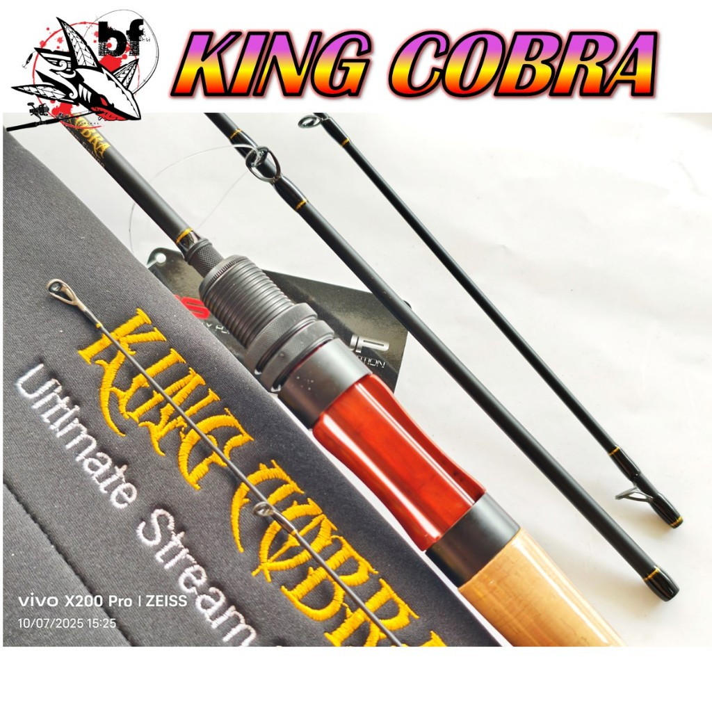 BPFNOV400 ลด10%  คันเบ็ด คัน​ Stream​ Black​Devil​ King​ Cobra​ 4​ ท่อน ยาว 4'8" เวท 2-6lb  Lure:1-6