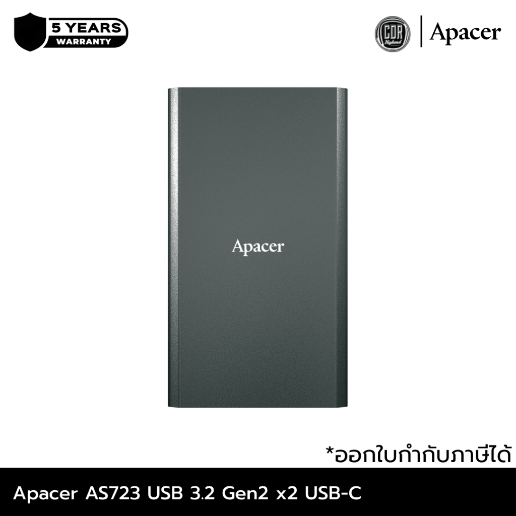 Apacer Portable SSD Hyperspeed AS723 USB 3.2 Gen2 x2 USB-C | ประกันศูนย์ 5 ปี
