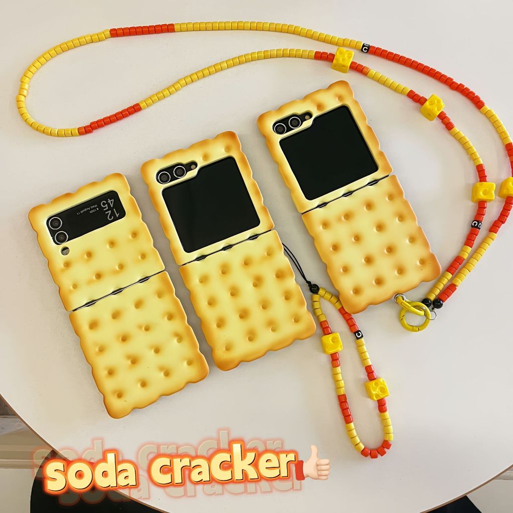พร้อมส่งจากไทย ! เคสฟลิปแครกเกอร์ Soda Cracker (2401) เคสฟลิปการ์ตูน for Samsung Galaxy Z Flip6 Z Flip5 Flip4 Flip3