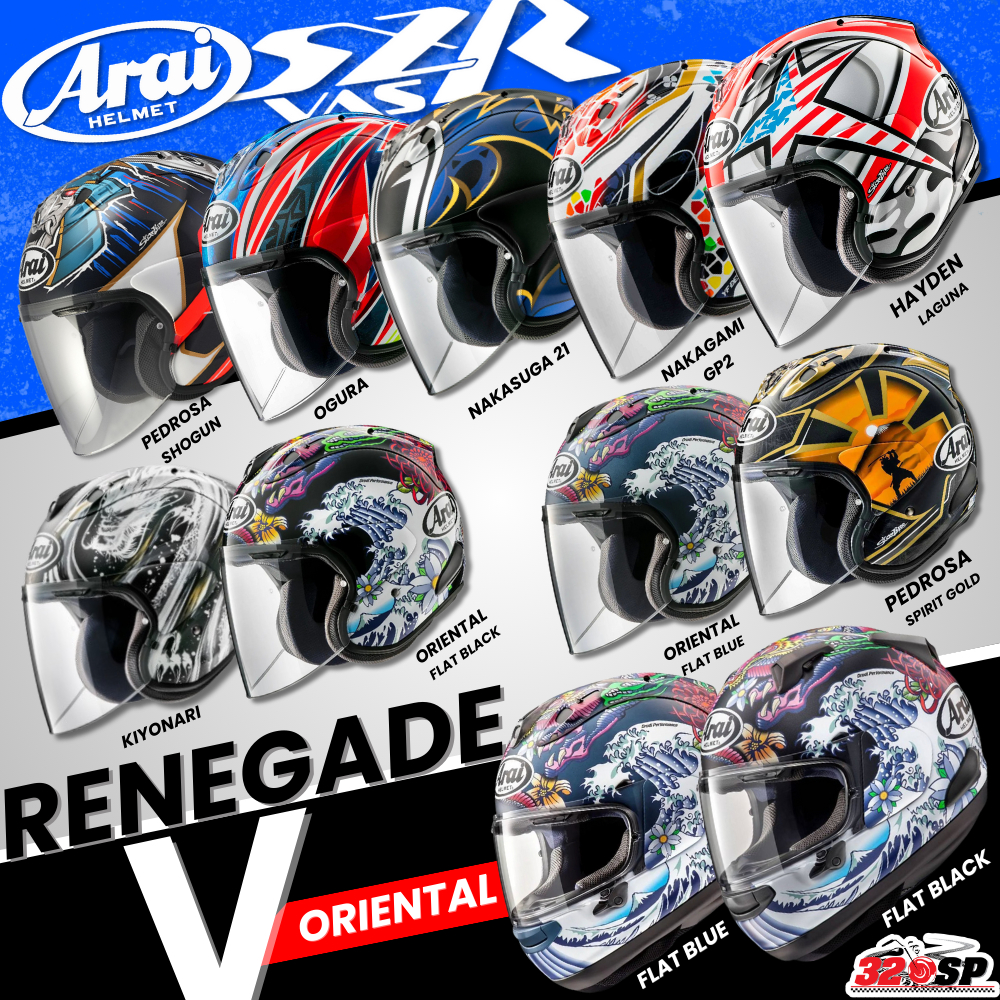 หมวกกันน็อค Arai SZ-R VAS /  Renegade-V ,  ของแท้ผ่อน 0% 10เดือน ส่งไว!! 320SP