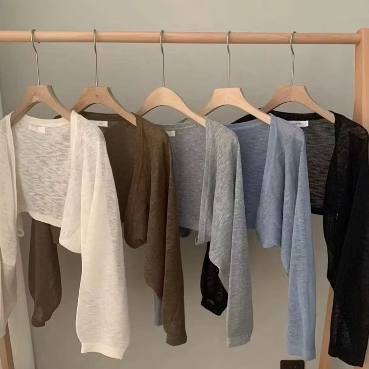 SGH0255 พร้อมส่ง คาดิแกน เสื้อคลุมแขนยาว กันแดด เข้ากับทุกการแต่งกาย แฟชั่นฤดูร้อน