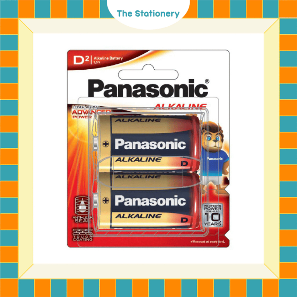 PANASONIC ถ่านอัลคาไลน์ รุ่น LR20T/2B D แพ็ค 2 ก้อน