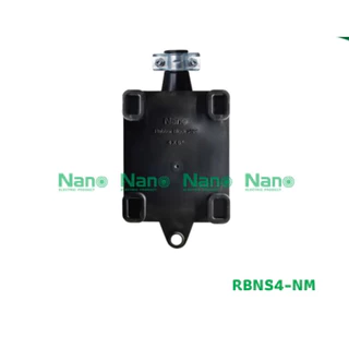 NANO บล็อคยางพร้อมเต้ารับ 4 ช่อง (ไม่มีสายไฟ) (1 ชิ้น/กล่อง) รุ่น RBNS4-NM