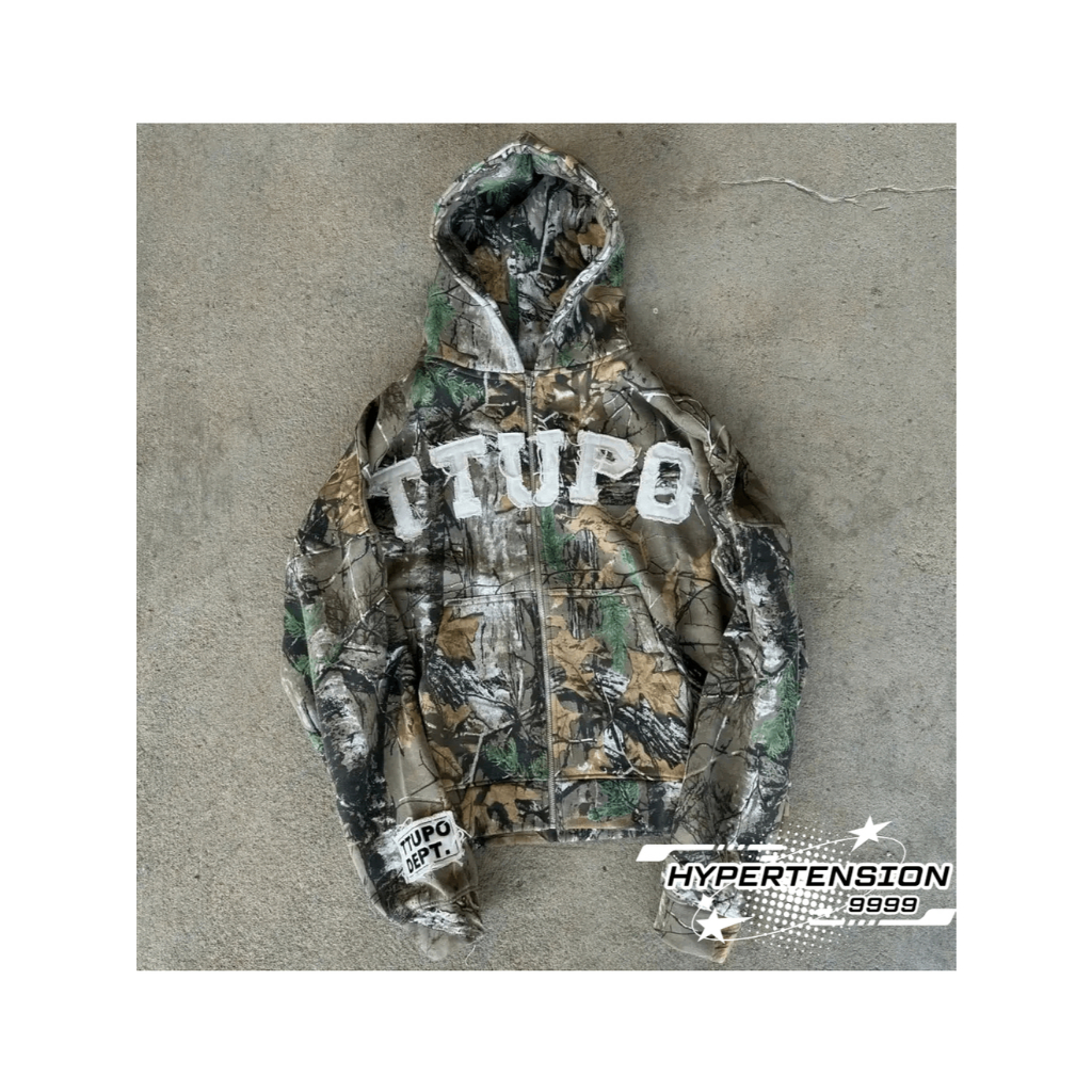 TTUPO American Camo Y2K Hoodie