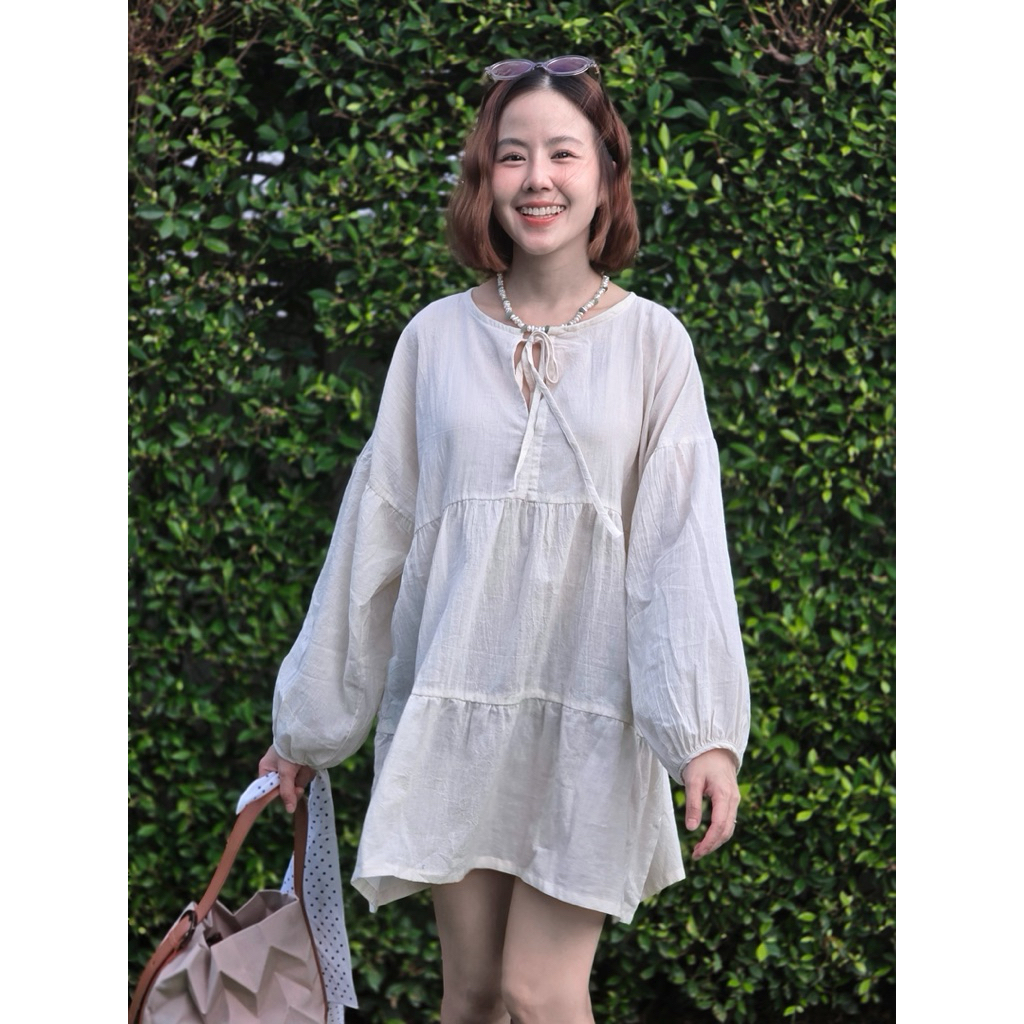 Blossom Dress มินิเดรส ผ้าสาลูชั้นเดียว