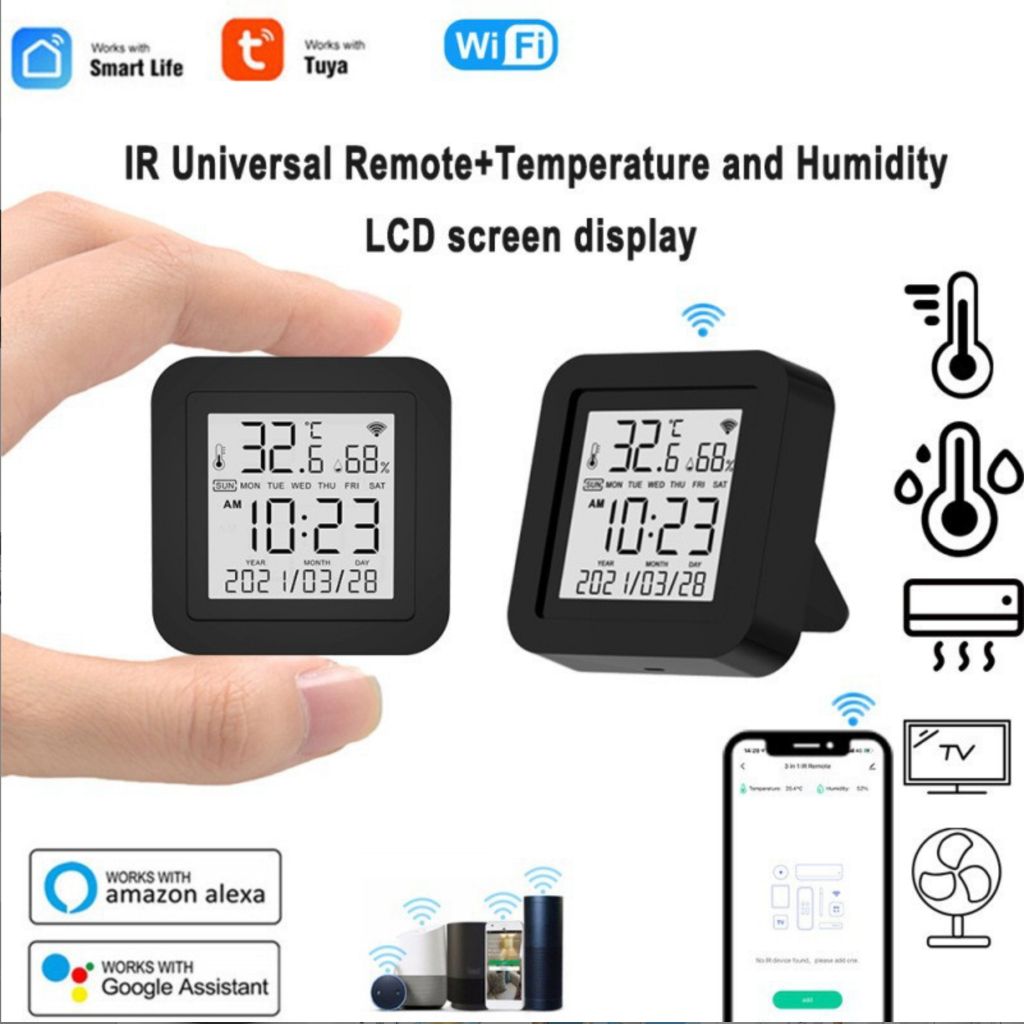 [ส่งไวทุกวัน] Tuya Wi-Fi Temperature and Humidity Sensor with LCD วัดอุณหภูมิ ความชื้น Wi-Fi พร้อมหน้าจอแสดงผล