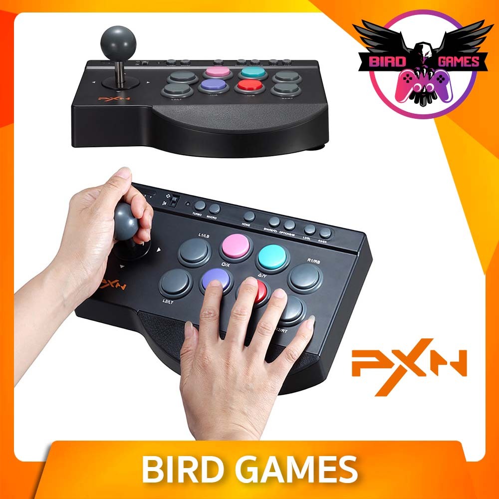 Arcade Stick PXN-0082 8-Button Gaming Fighting Joystick for PS3/PS4/Switch/Xbox [จอยสติ๊ก][จอยอาเขต][PXN Joystick]