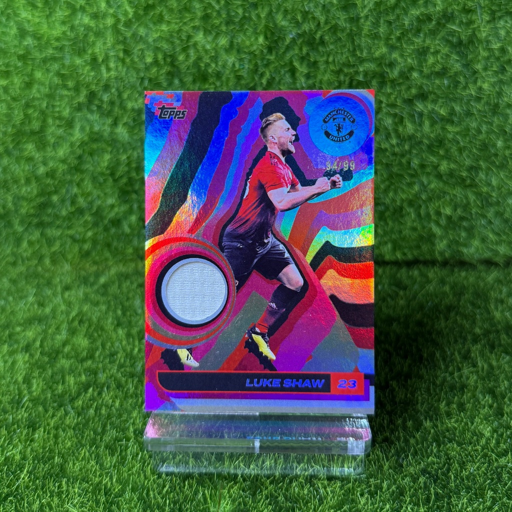 PATCH RUN /99 Luke Shaw Consequential Relic Pink TOPPS Man Utd Team Set  #CR-LS
