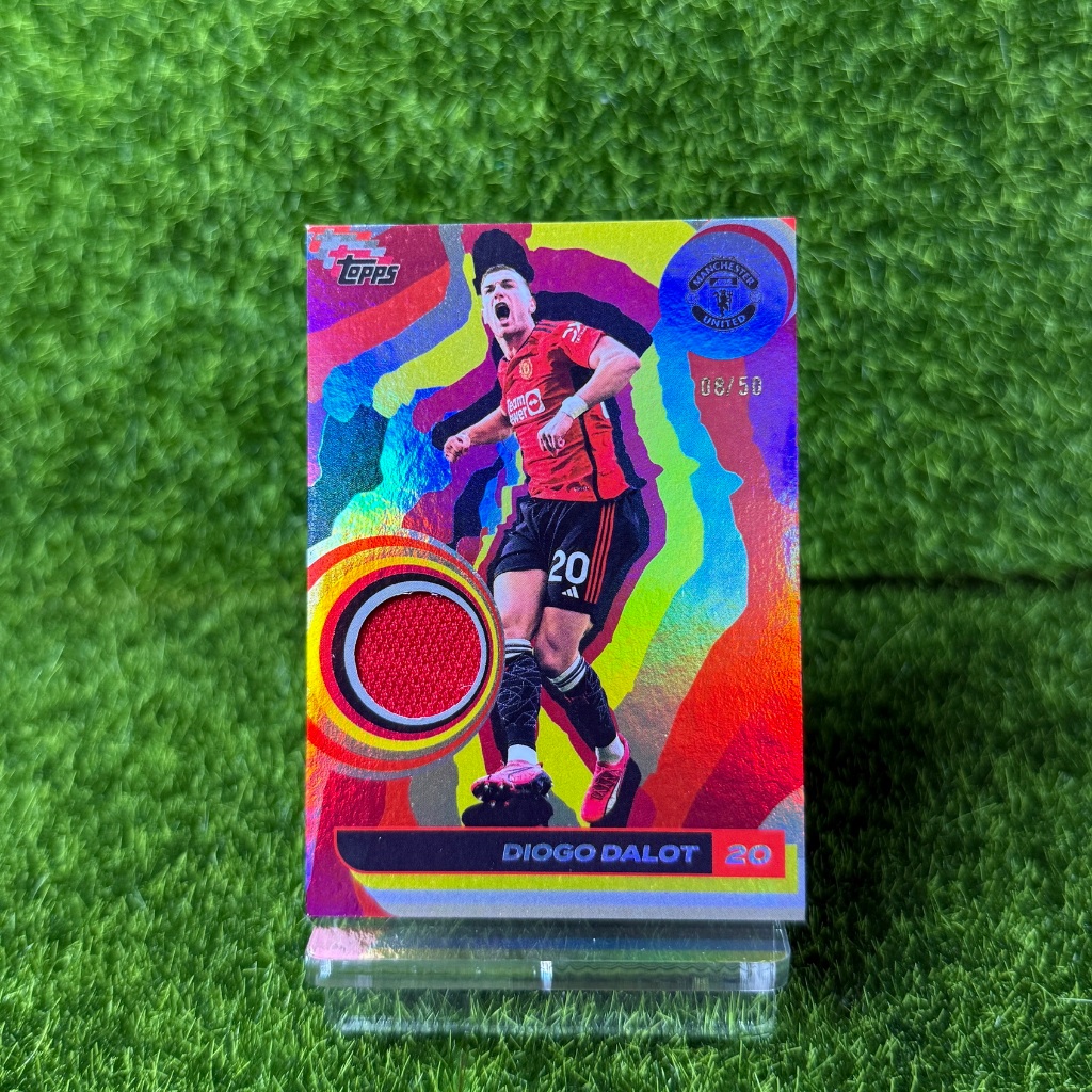 PATCH RUN /50 Diogo Dalot Consequential Relic Yellow TOPPS Man Utd Team Set  #CR-DD