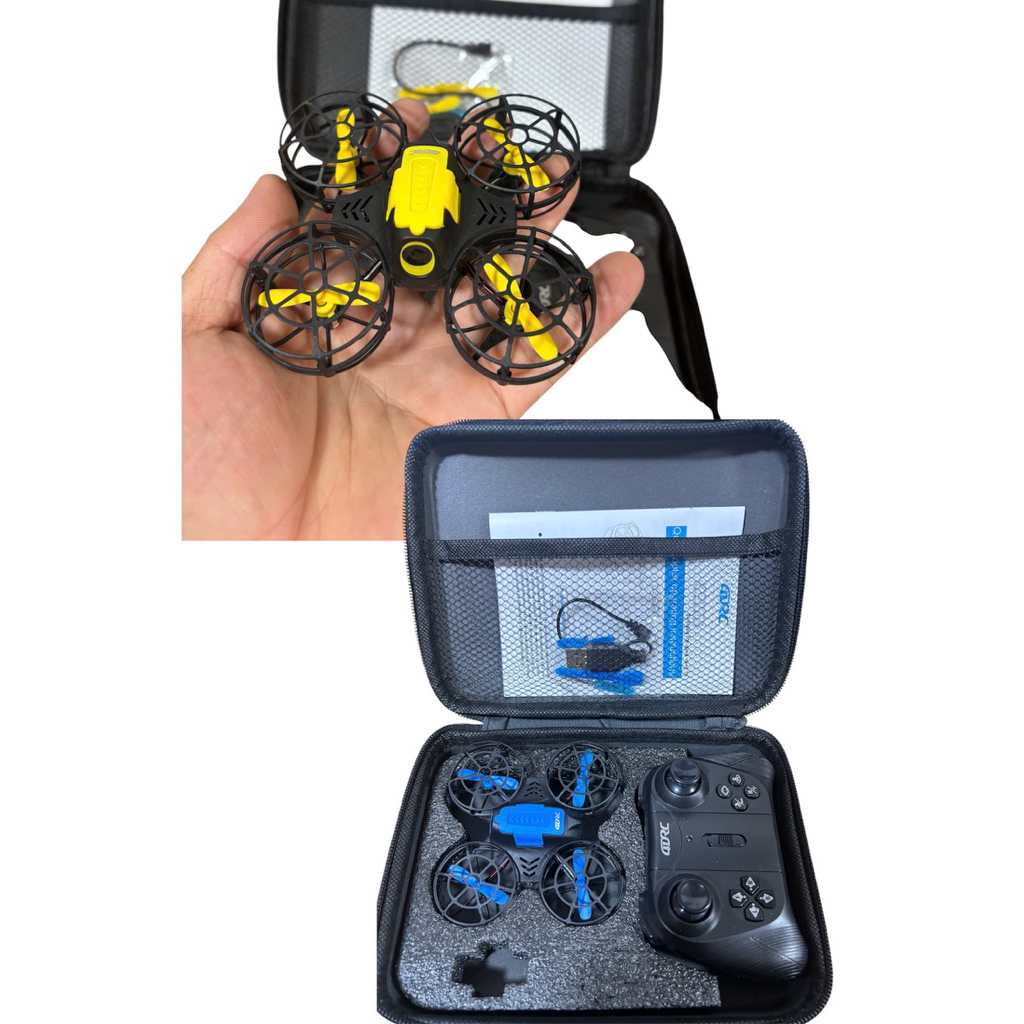 โดรนจิ๋วบังคับวิทยุ4DRC V18 Mini DRONE ระบบ4CH 2.4GHz(ไม่มีกล้อง) มีไฟบินล็อคความสูงแบตเตอรี่ชาร์จอุปกรณ์พร้อมเล่น