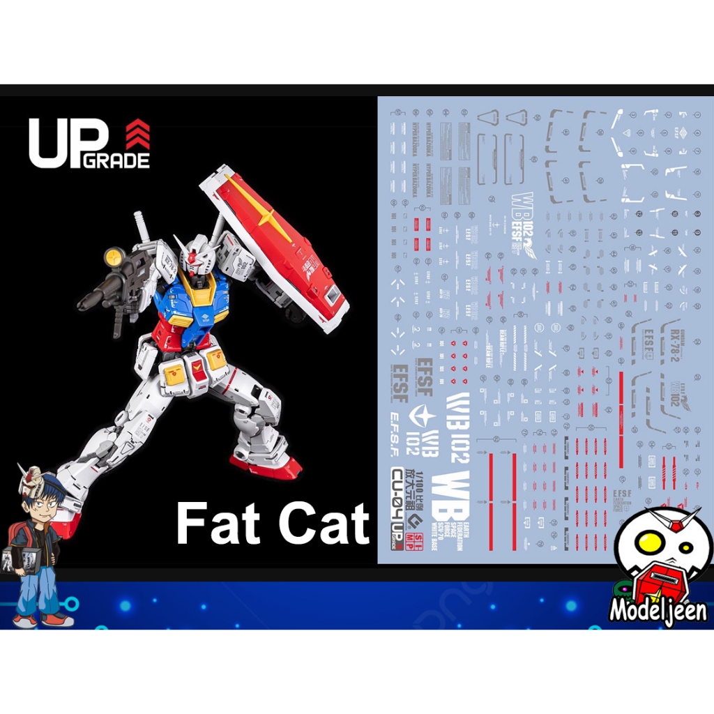 241 Water Decal 1/100 Rx-78-2 (RG2.0) Fat Cat ยี่ห้อ S.I.M.P. Model Decal