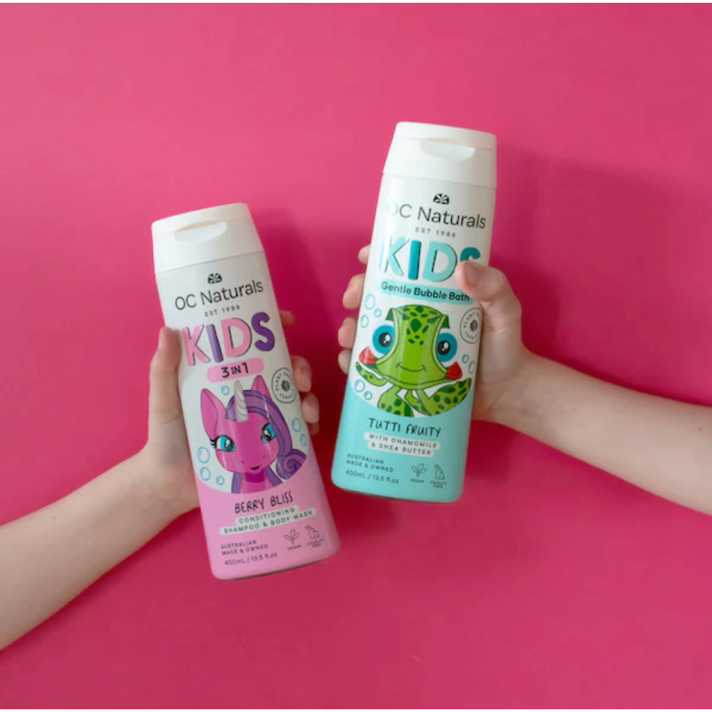 OC Naturals Kids 3-In-1 Shampoo Conditioner Body Wash 400ml