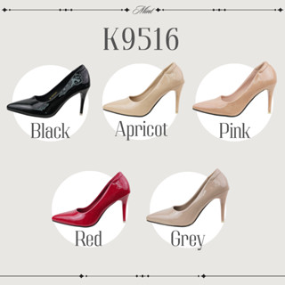 สินค้าพร้อมส่ง K9516 รองเท้าคัทชู ส้นแหลม 3.5นิ้ว