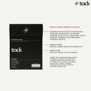TRACK เครื่องดื่มเกลือแร่ [ 1 กล่อง 20 ซอง ] Electrolyte Drink Mix มีสองรสชาติ