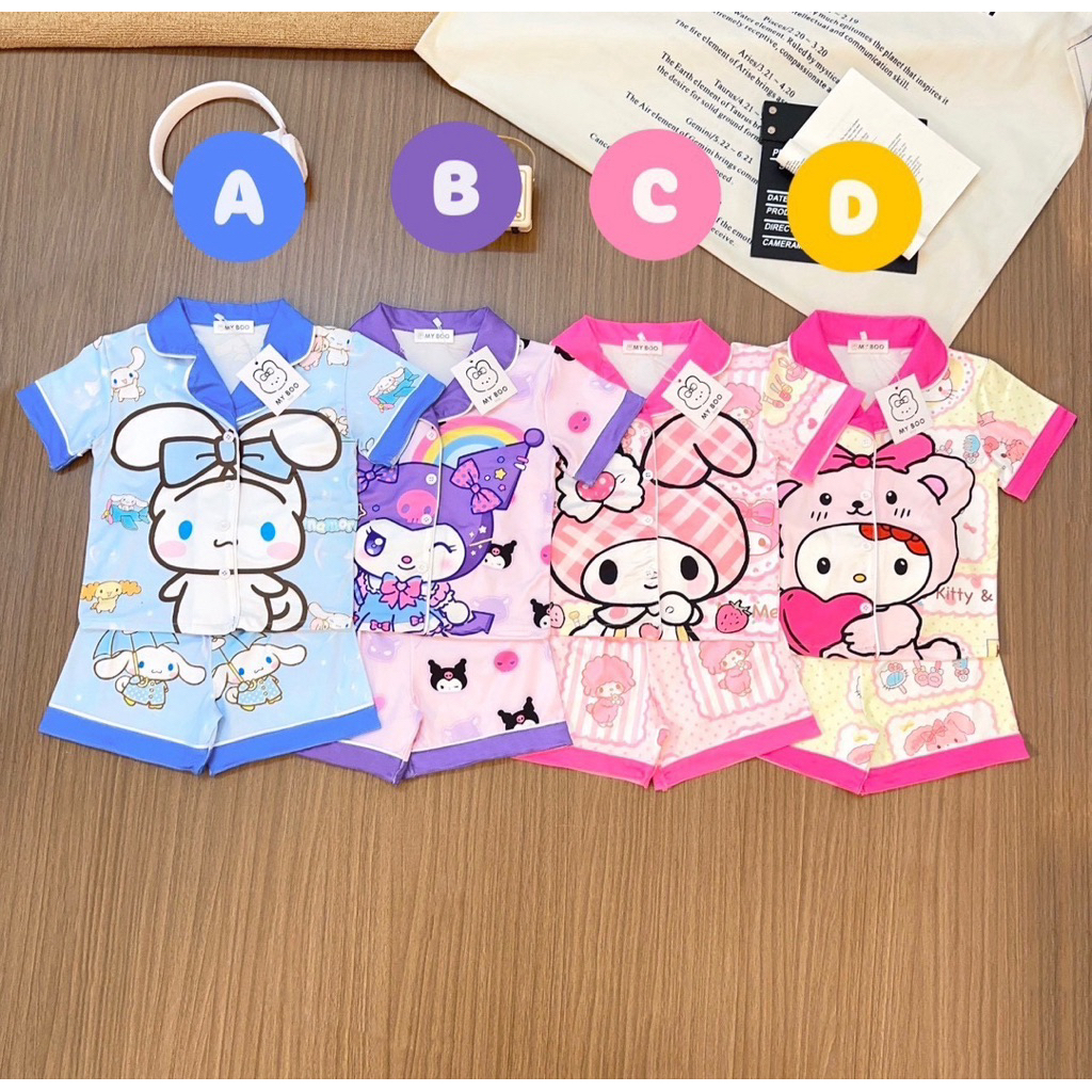 ชุดนอนเด็ก แขนสั้นขาสั้น Sanrio My Boo [พร้อมส่ง]
