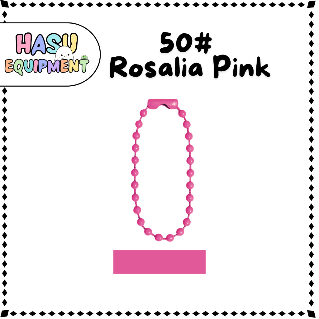 HasuEquipment 1 เส้น  Pink Tone – โซ่ไข่ปลาโทนชมพู 10cm 12cm 15cm ขนาดเม็ด 2.4mm Hasu Equipment ราคา ถูกที่สุด ดีลบีเคเค แกลเลอรีภาพที่ 2