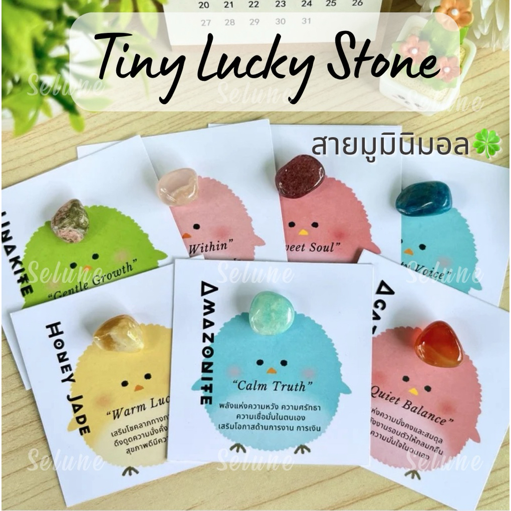 “Tiny Lucky Stone” หินนำโชคก้อนเล็กมินิมอล น่ารัก💖คัดเกรดคุณภาพดี หินสายมูเพิ่มพลังงานดี💎หินธรรมชาติบำบัด