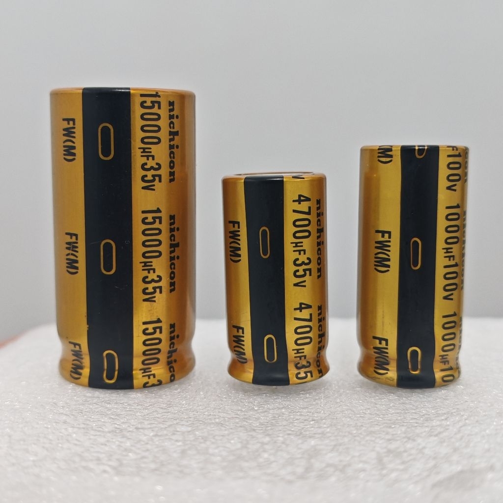 ส่งตรงจากไทย Nichicon (นิชิคอน) Fw Series Capacitor 4700uf 35v สำหรับโมแอมป์จิ๋วแบบมีขั้ว สินค้าใหม่