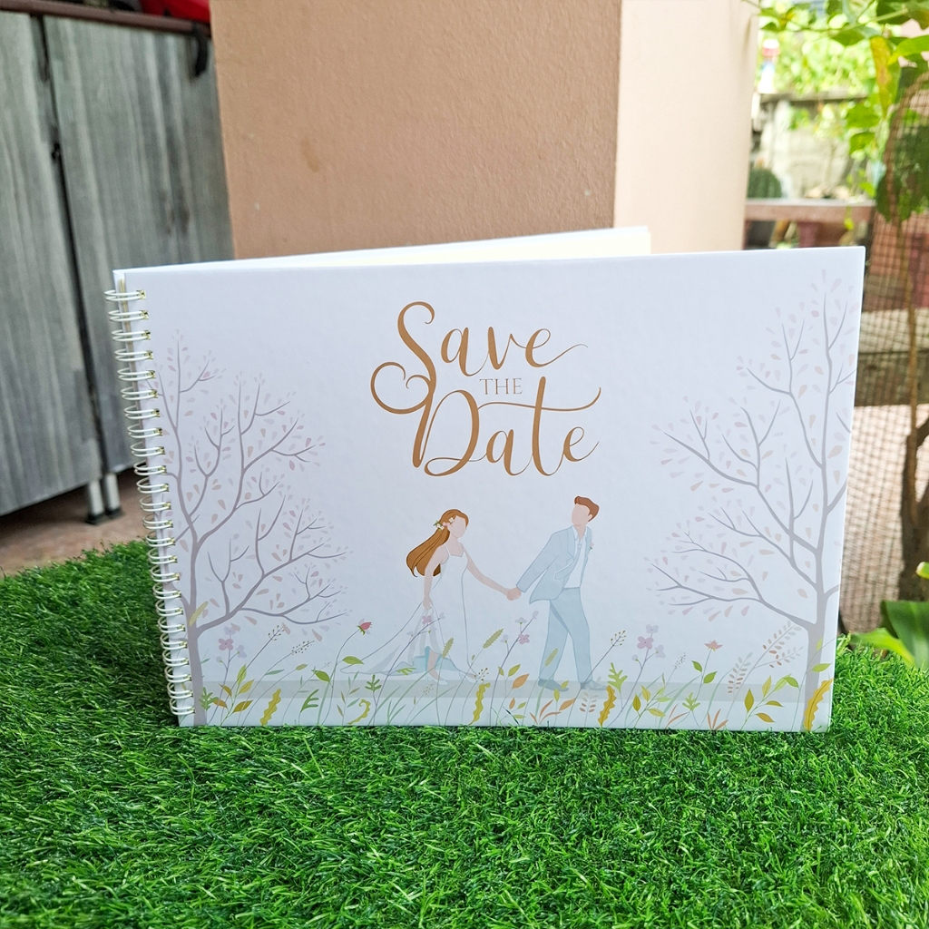 สมุดเซ็นอวยพรสมุดประสาทพรWedding DayสมุดขนาดA4 พร้อมส่ง (สำหรับเซ็นอวยพรบ่าวสาว)
