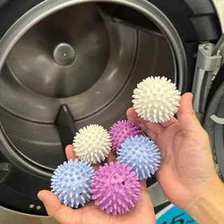 (แพค6ชิ้น)ลูกบอลซักผ้าหนาม ลดรอยยับ​ ถนอมผ้า Dryer Balls ไม่ต้องใช้น้ำยาปรับผ้านุ่ม เพิ่มแรงเหวี่ยง ช่วยให้ผ้าสะอาดขึ้น