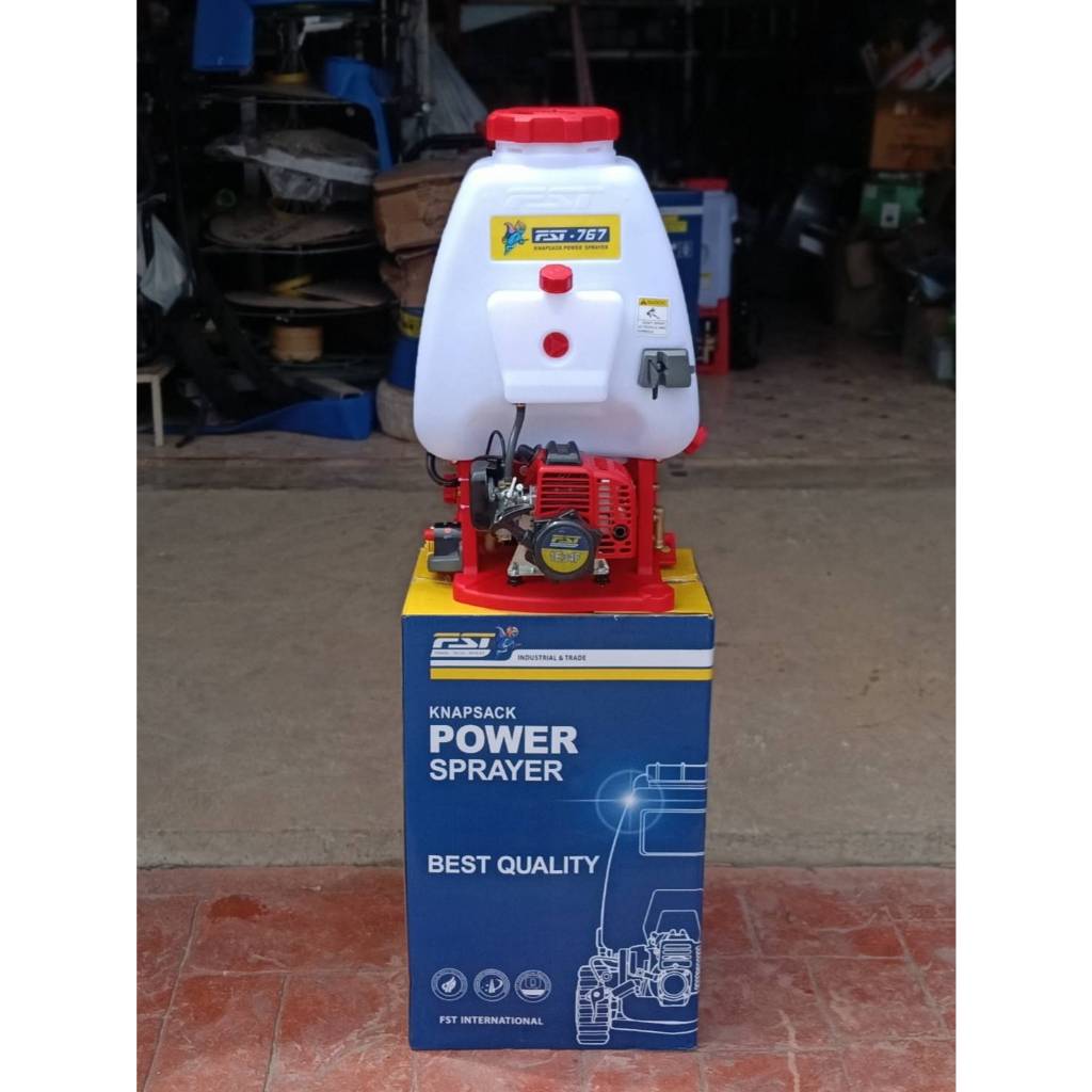 เครื่องพ่นยาสะพายหลัง คาร์บูลูกลอย ปั๊มทองเหลืองแท้ FST-767