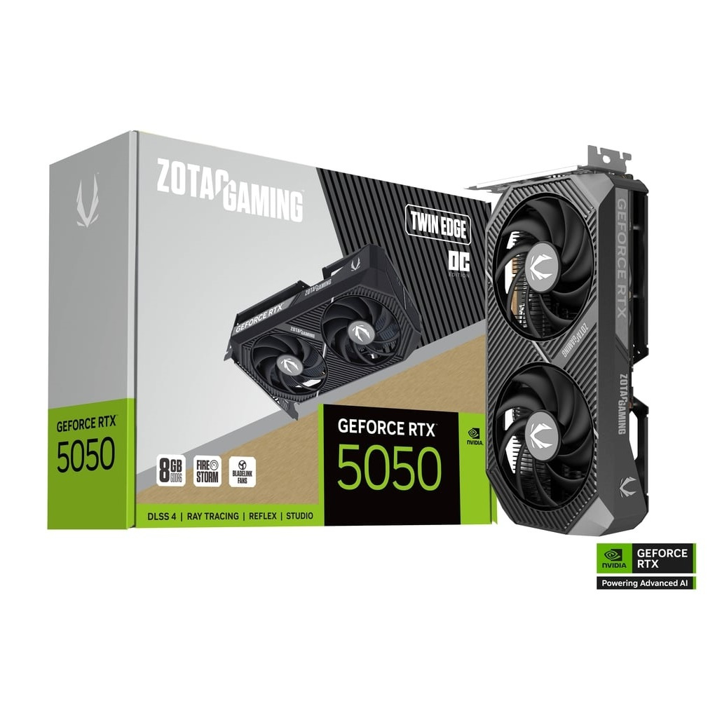 ZOTAC GAMING GeForce RTX 5050 8GB GDDR6 Twin Edge OC Graphics Card การ์ดจอ (ZT-B50500H-10M)