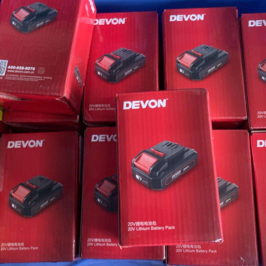 🔋 แบตเตอรี่ลิเธียมแท้ 2.0Ah 12V/20V สำหรับเครื่องมือไฟฟ้า Devon🔋
