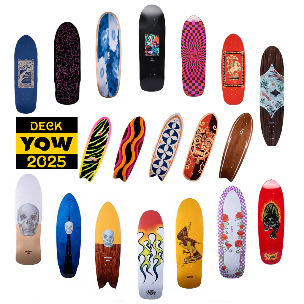 Deck YOW Surfskate 2025 - Arica Outer Banks Pipe Skalle Snapper Panthera Calmon Falcon Sophia Roses