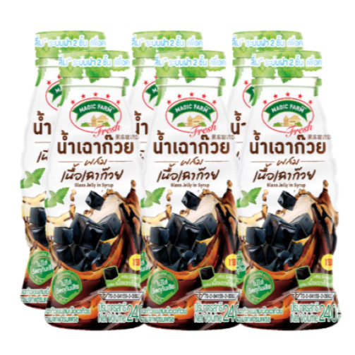 เมจิกฟาร์ม เฟรช น้ำเฉาก๊วยผสมเนื้อเฉาก๊วย สูตรเปิบพิสดาร 240 มล. แพ็ค 6