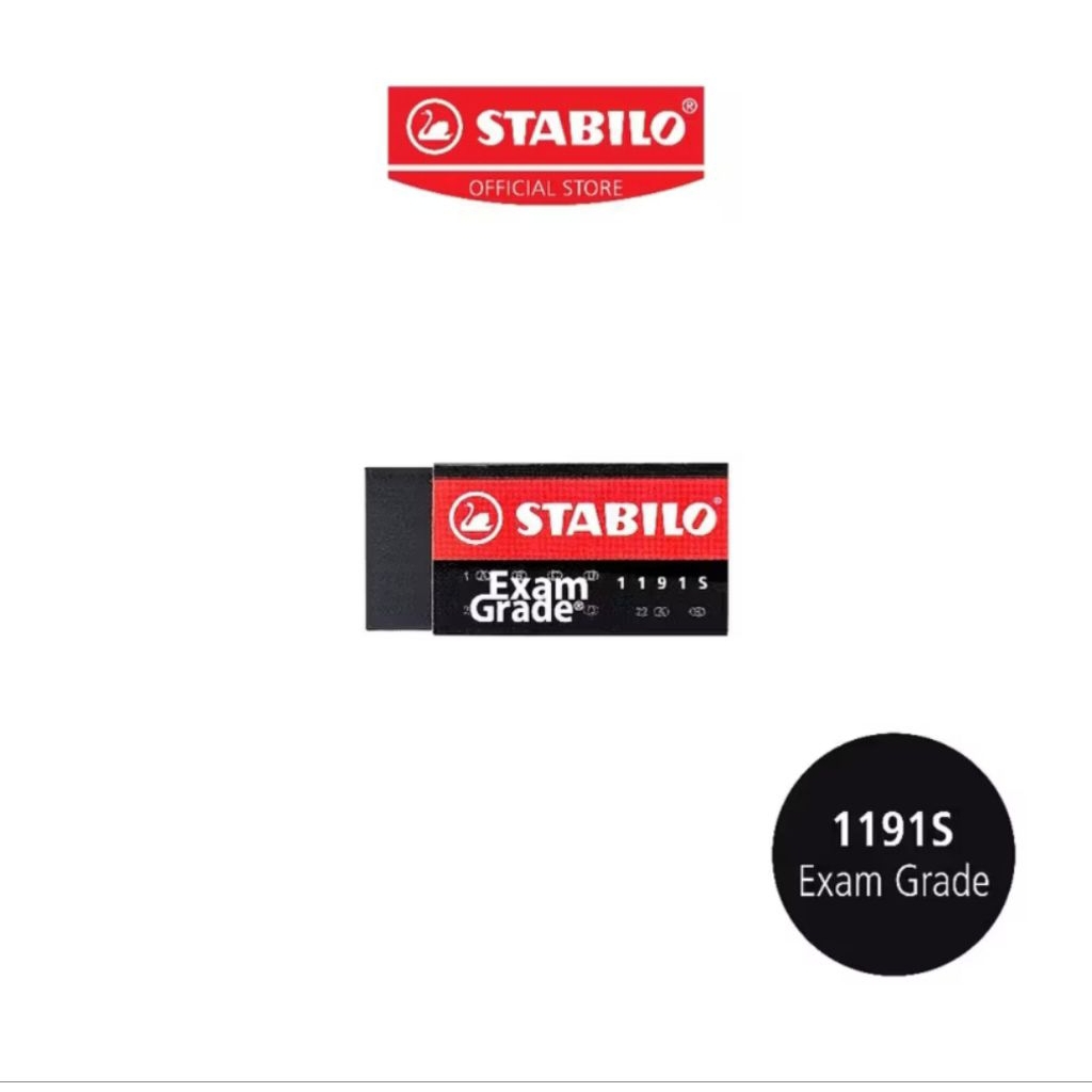 (1ก้อน) ยางลบดินสอ ก้อนสีดำ STABILO Exam Grade