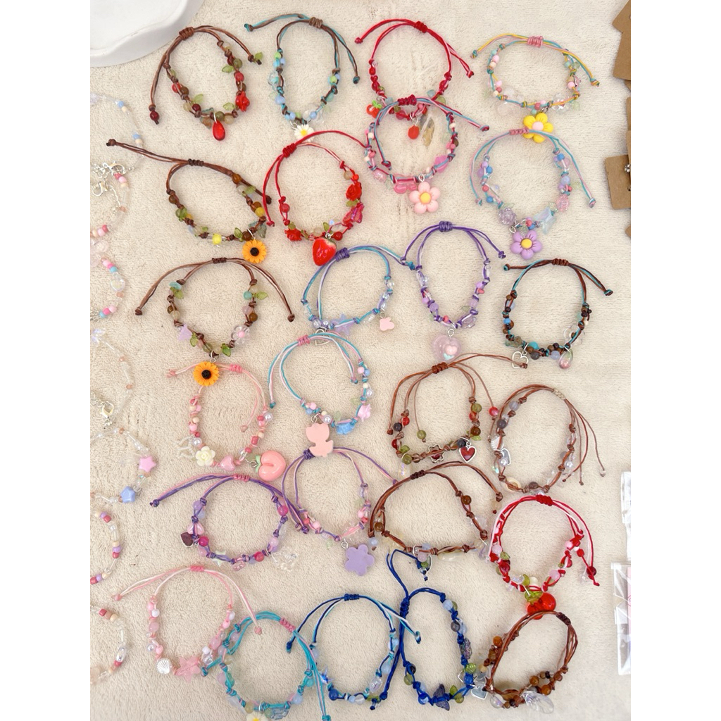 กำไลเชือกเทียน งานถัก 🌷✨ (งานจริงน่ารักๆมากก) Lirunta