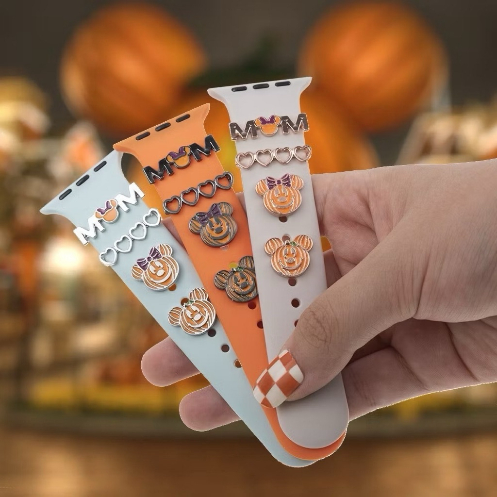 ZMZ-วงแหวนประดับสายนาฬิกา Smartwatch Accessory ตกแต่งสาย ลายมุ้งมิ้งๆ