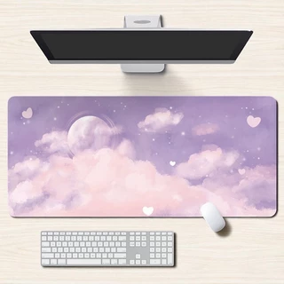 [พร้อมส่ง] แผ่นรองเมาส์ หลากหลายลาย งานเย็บขอบ ขนาดใหญ่ 80x30x0.2 ซม. Biangels