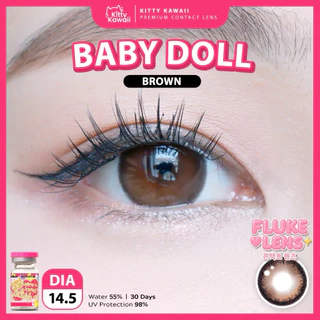 คอนแทคเลนส์(ขนาดกลาง) 💖 Baby Doll 💖 ตาหวานสายเกา อมน้ำ55% Kittykawaii ผลิตที่เกาหลี🇰🇷 ของแท้จากแบรนด์โดยตรง babydoll