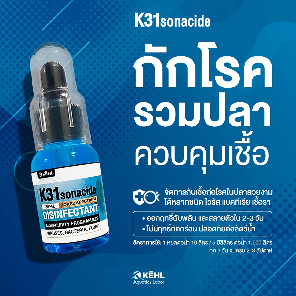 K31 ผลิตภัณฑ์ควบคุมปรสิตภายนอก ปลาสวยงาม
