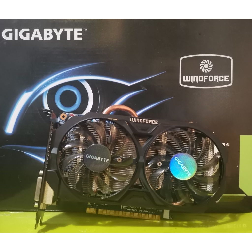 การ์ดจอ Gigabyte รุ่น NVIDIA GTX 750 Ti 2GB DDR5 ต่อไฟเลี้ยง 6 pin (no box) มือสอง ไม่มีกล่อง