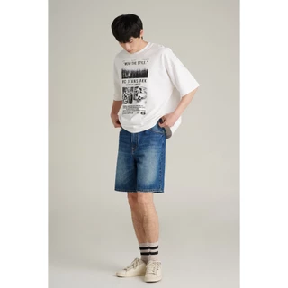 Mc JEANS (แม็คยีนส์) Online Exclusive เสื้อยืดผู้ชาย เสื้อยืดแขนสั้น ทรงโอเวอร์ไซส์ มีให้เลือก 2 สี MTTZA34