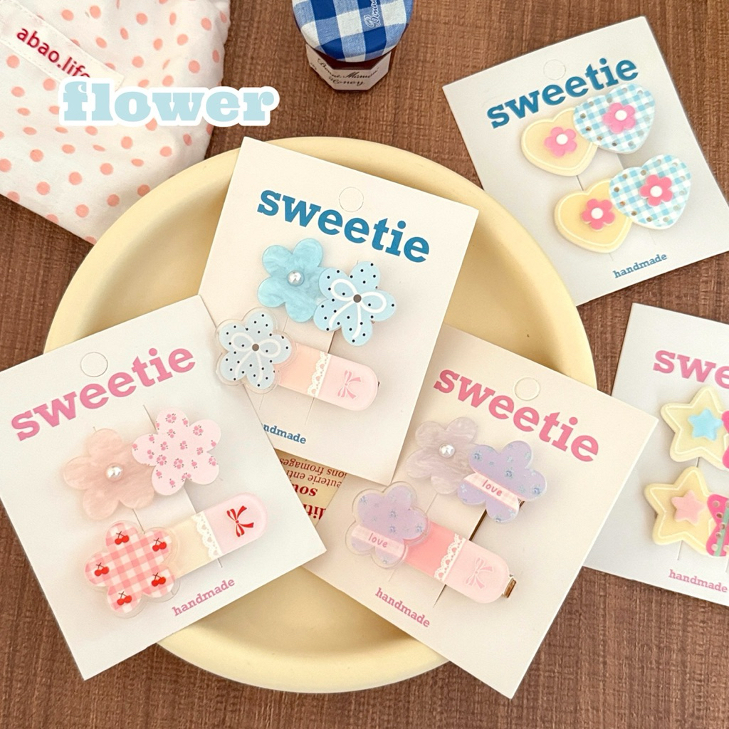 Cute 360 กิ๊บติดผม กิ๊บหนีบผมดอกไม้สุดคิ้วท์ 2 ชิ้น/แพ็ค