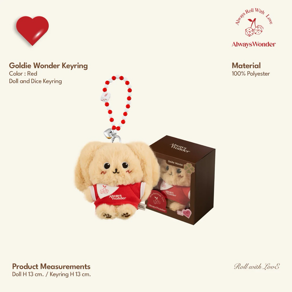 Goldiewonder always wonder lingling kwong goldie wonder keyring ตุ๊กตาโกลดี้