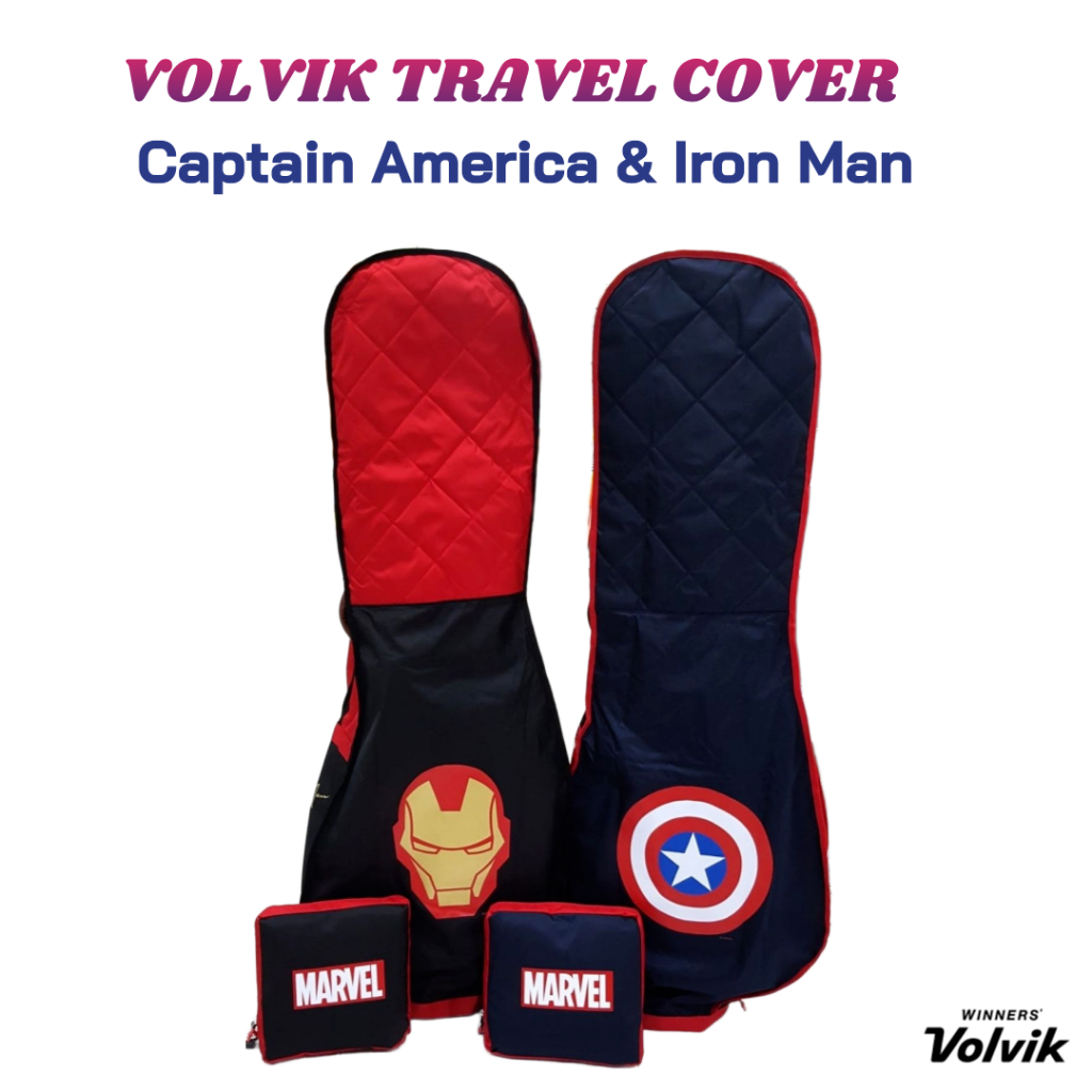[🚚จัดส่งไว้] Volvik Marvel Travel Golf Cover Captain America & Iron Man