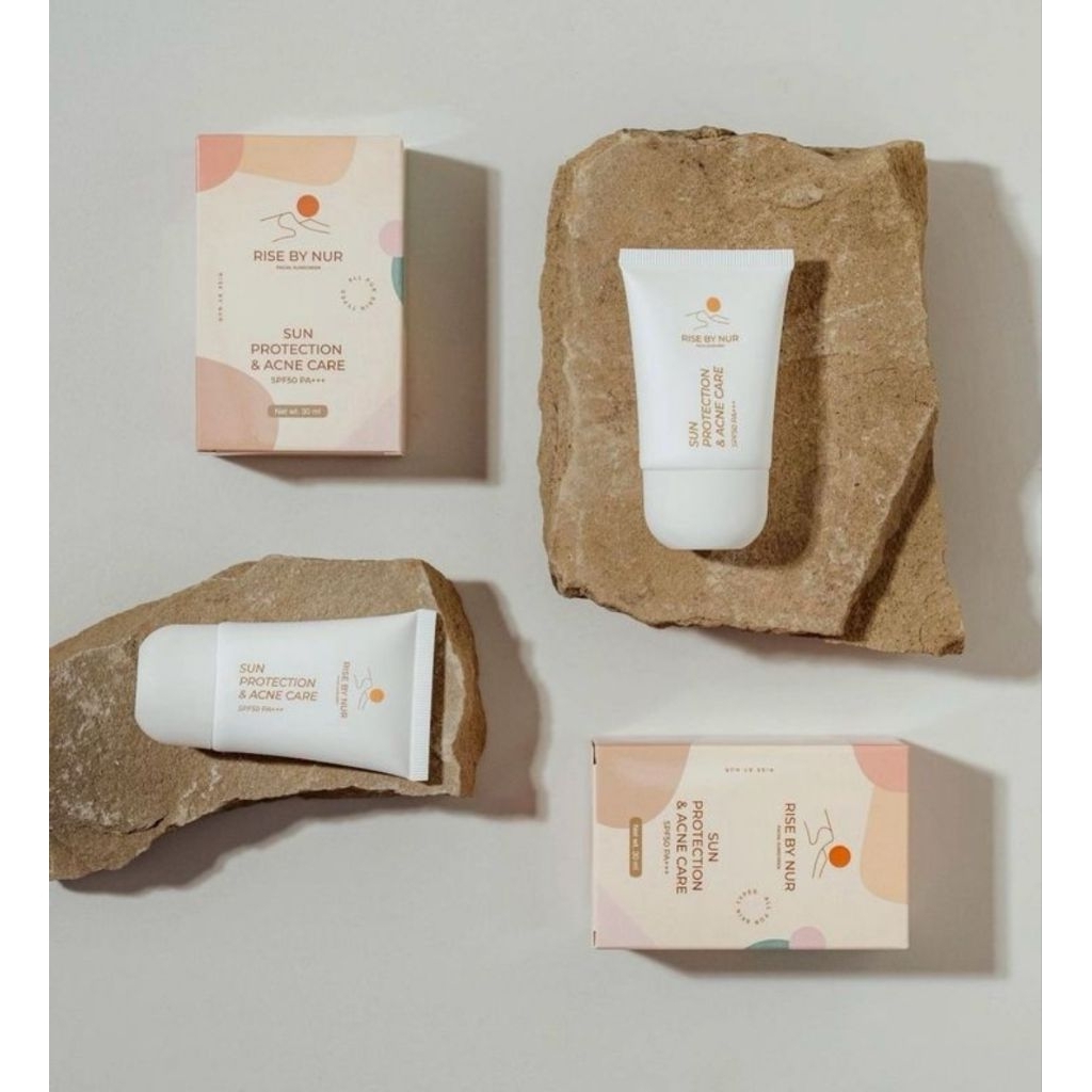 ☀️ ครีมกันแดดหน้าสูตรอ่อนโยนรักษาสิว rise by nur 30ml ของแท้💯 [พร้อมส่ง]