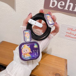 🚚พร้อมส่งจากไทย🚚 20W 🔥พร้อมส่ง🔥ชุดแต่งสายชาร์จลายการ์ตูน เคสหัวชาร์จ ชุดถนอมสายชาร์จการ์ตูนน่ารักๆ
