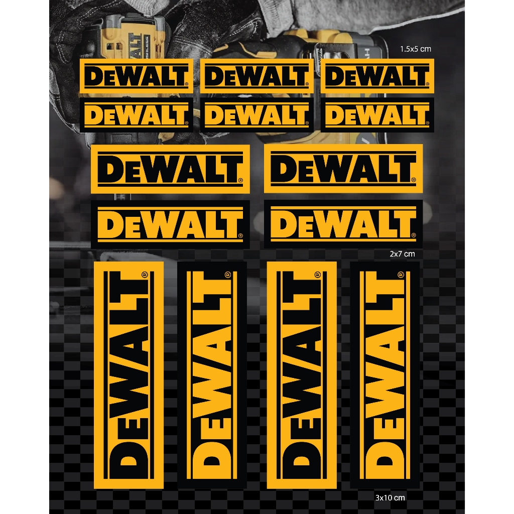 สติ๊กเกอร์ตกแต่งเครื่องมือช่าง Dewalt ดีวอลท์