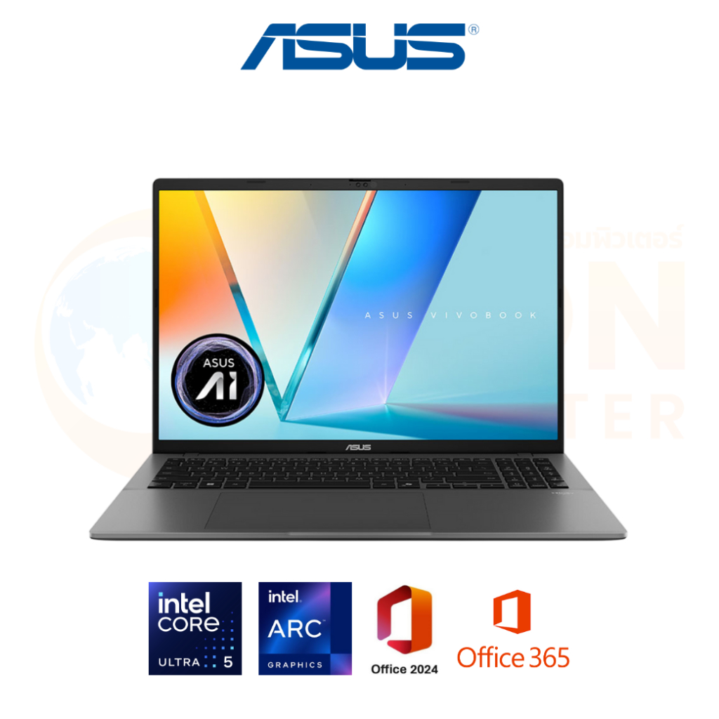 ASUS VIVOBOOK S16 S3607CA-RP519WA NOTEBOOK (โน้ตบุ๊ค) INTEL CORE ULTRA 5 225H / 16GB / 512GB / WIN11