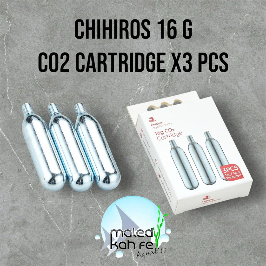 Chihiros 16 g CO2 Cartridge หลอด เติม คาร์บอนไดออกไซด์ ชุด 1 3 หลอด ใช้กับ Chihiros Mini co2 regulat