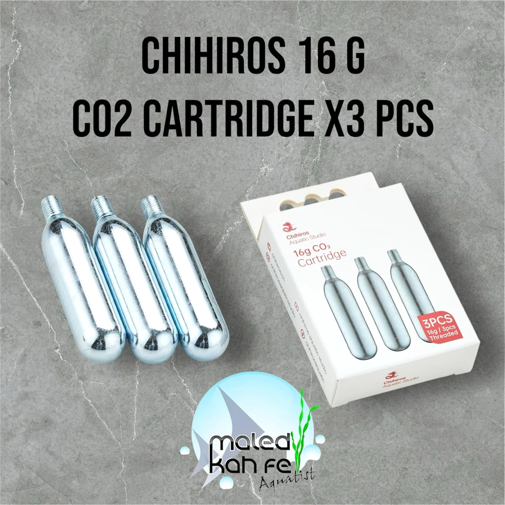 Chihiros 16 g CO2 Cartridge หลอด เติม คาร์บอนไดออกไซด์ ชุด 1 3 หลอด ใช้กับ Chihiros Mini co2 regulator kit สำรอง อะไหล่