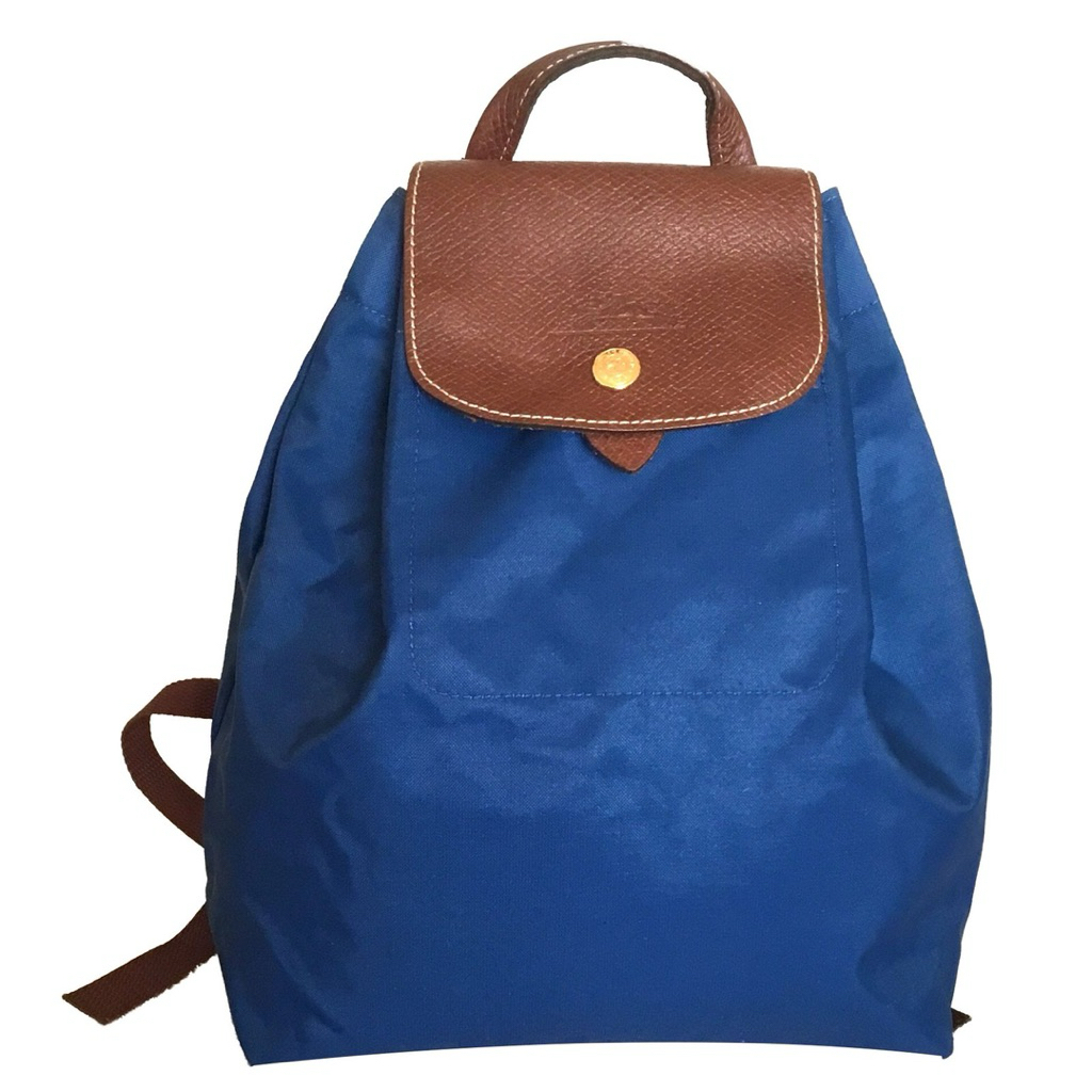 แท้100% กระเป๋าเป้พับได้ Longchamp สีกรมท่า (ของแท้มือสอง)