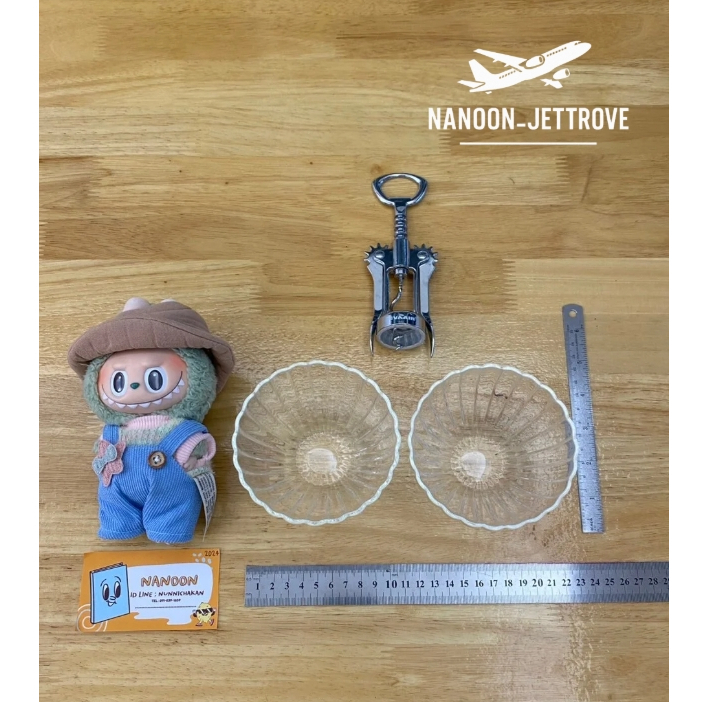 ✨ ถ้วยแก้ว | ที่เปิดขวด EVA AIR | ทรงกลีบดอกไม้ หายาก