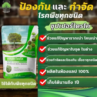 ซุปเปอร์ไตรโค ตราเทพมงคล กำจัดโรคจากเชื้อรา ป้องกัน กำจัดโรคพืช แก้ใบเหลือง รากเน่า โคนเน่า โรคใบจุด ใบแห้ง โรคทลายปาล์ม