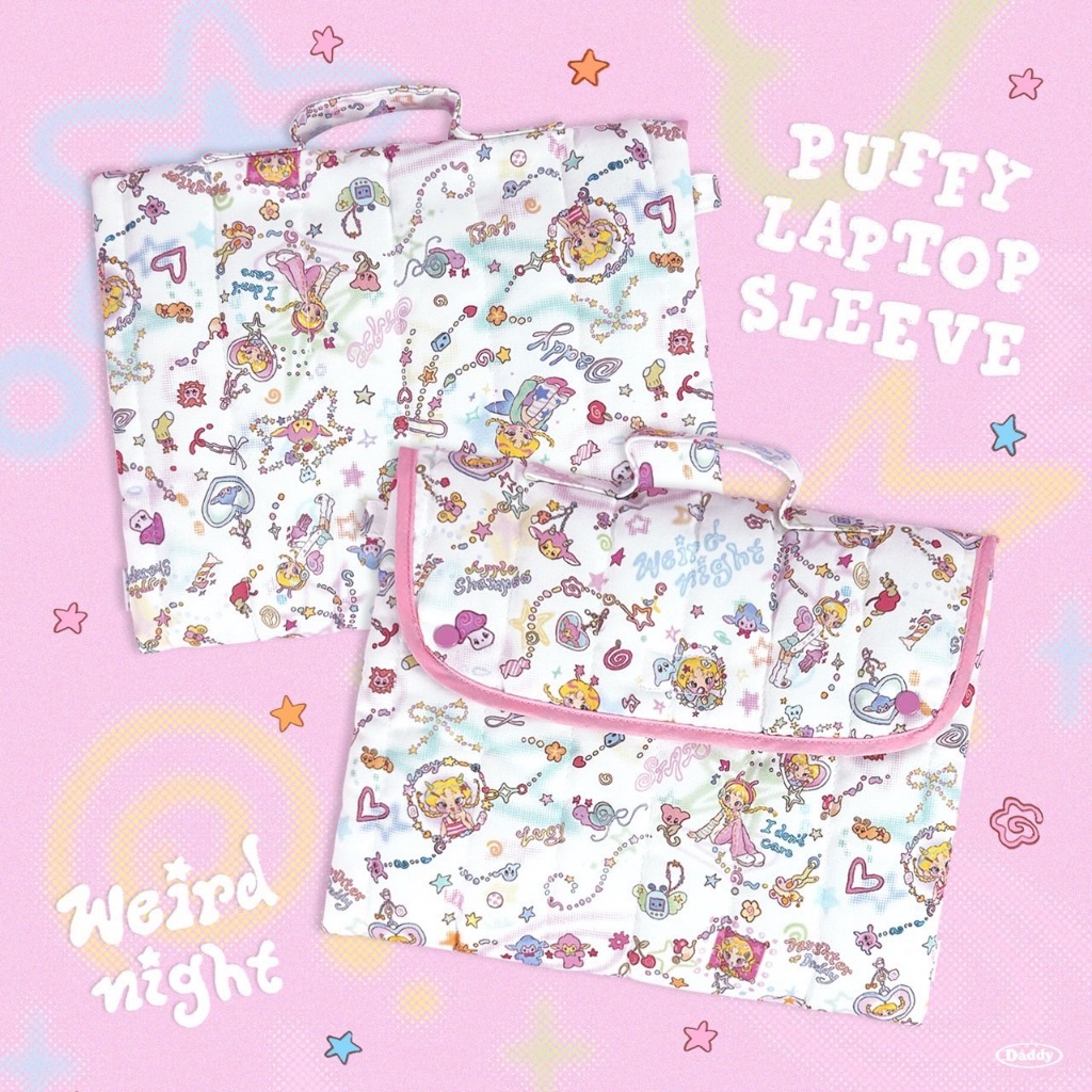 DADDY | Weird Night Puffy Laptop Sleeve กระเป๋าใส่ laptop notebook iPad สุดน่ารัก